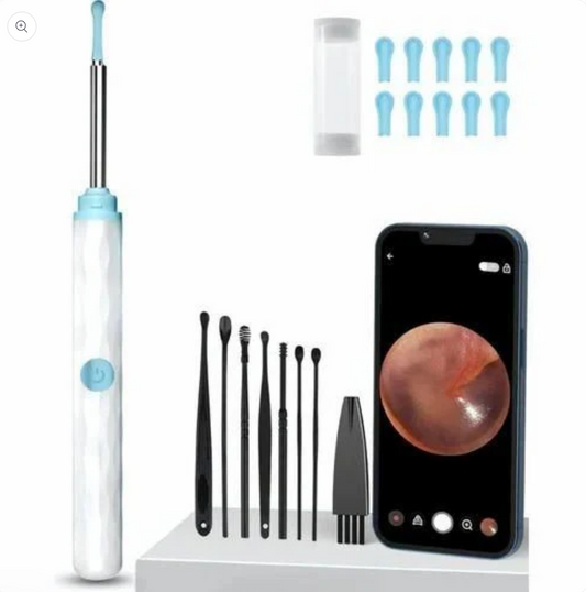 Visual Ear Cleaner – Smart Otoscope with LED Light & Ear Wax Removal Kit